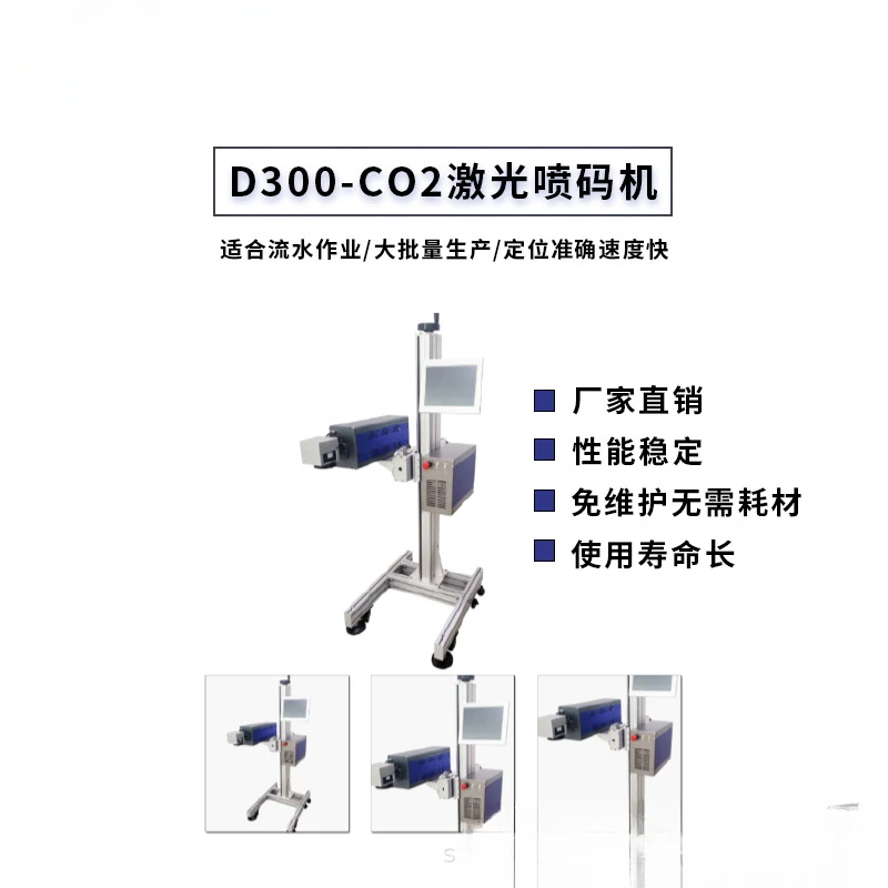 CO2 Automatic Bottled Water Engraving Online Flying Carbon Dioxide Laser Inkject Machine Laser Marking Machine