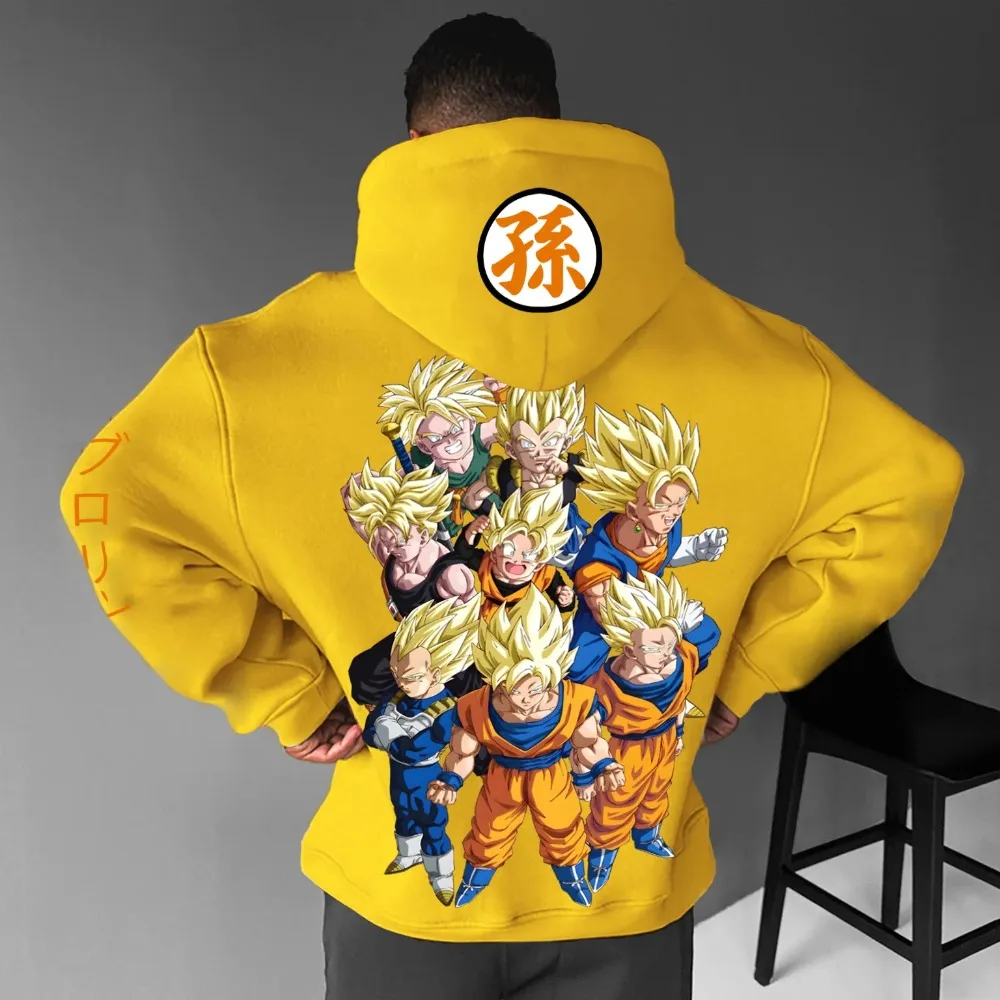2025 Anime Felpa con cappuccio Dragon Ball Z Nuovo Harajuku Streetwear Uomo Autunno Inverno Maglione con cappuccio Donna oversize Top unisex a maniche lunghe