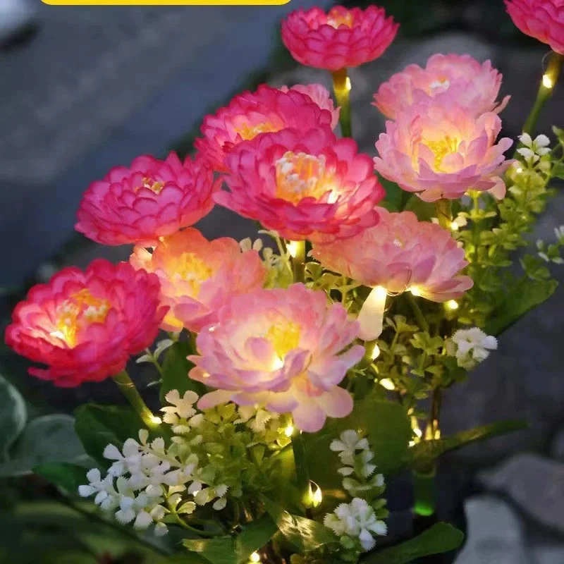 

Рамадан 2025, солнечное наружное освещение, садовый светильник, снежный цветок лотоса, газонная лампа для двора, патио, цветочная вечерние лампа, свадебный день матери