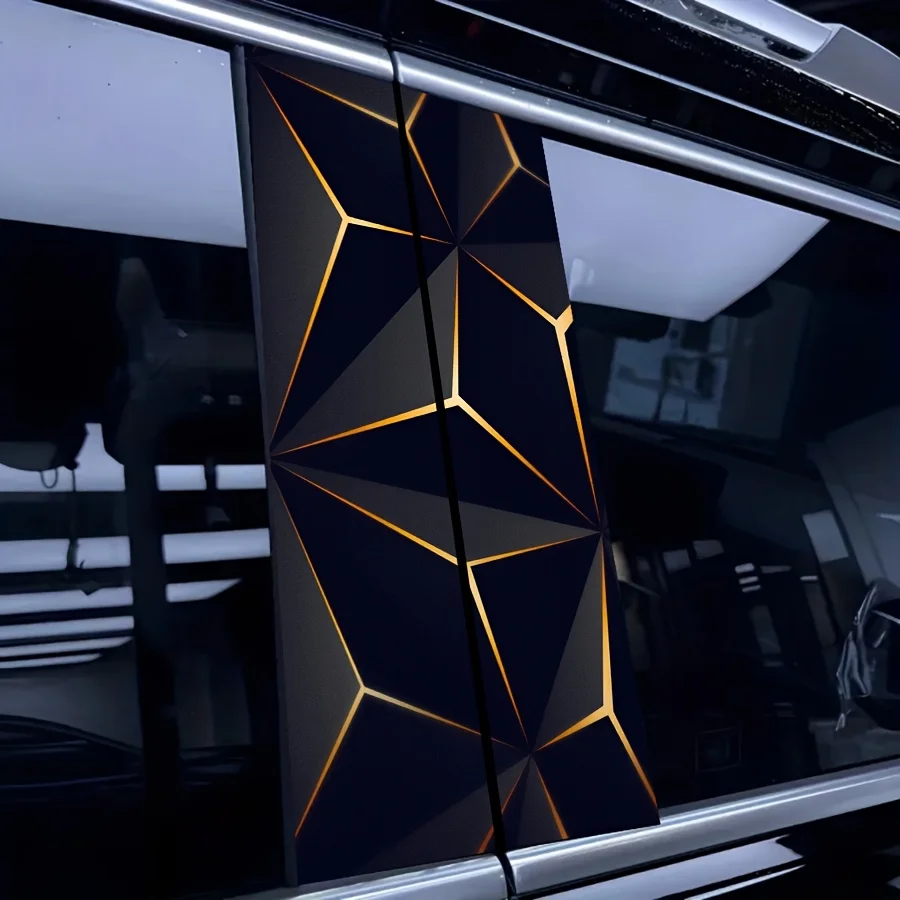 

2-piece sci-fi themed B-pillar decal, durable PVC, size can be tailored according to the vehicle model, waterproof, disposable,