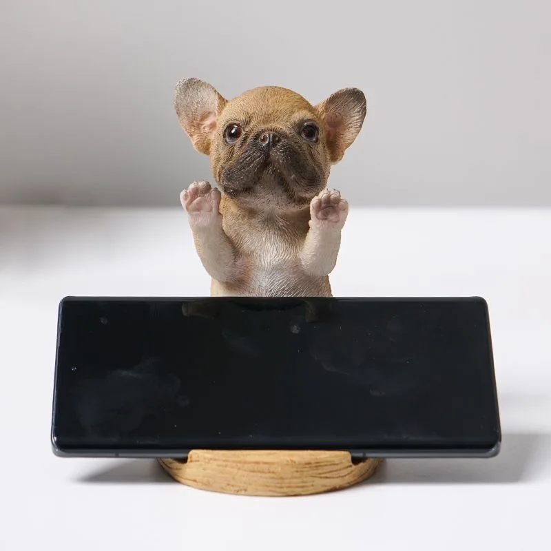 

Креативная очаровательная подставка для телефона в виде собаки, настольное украшение, практичный подарок для офисного стола