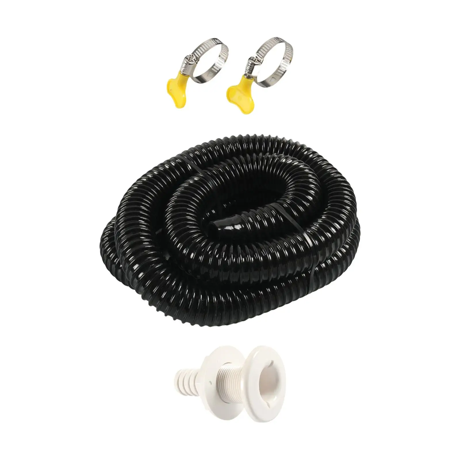 Black Bilge Pump Hose 1-1/8-inch Dia Plumbing Kit Marine 6 Feet Hose Durable