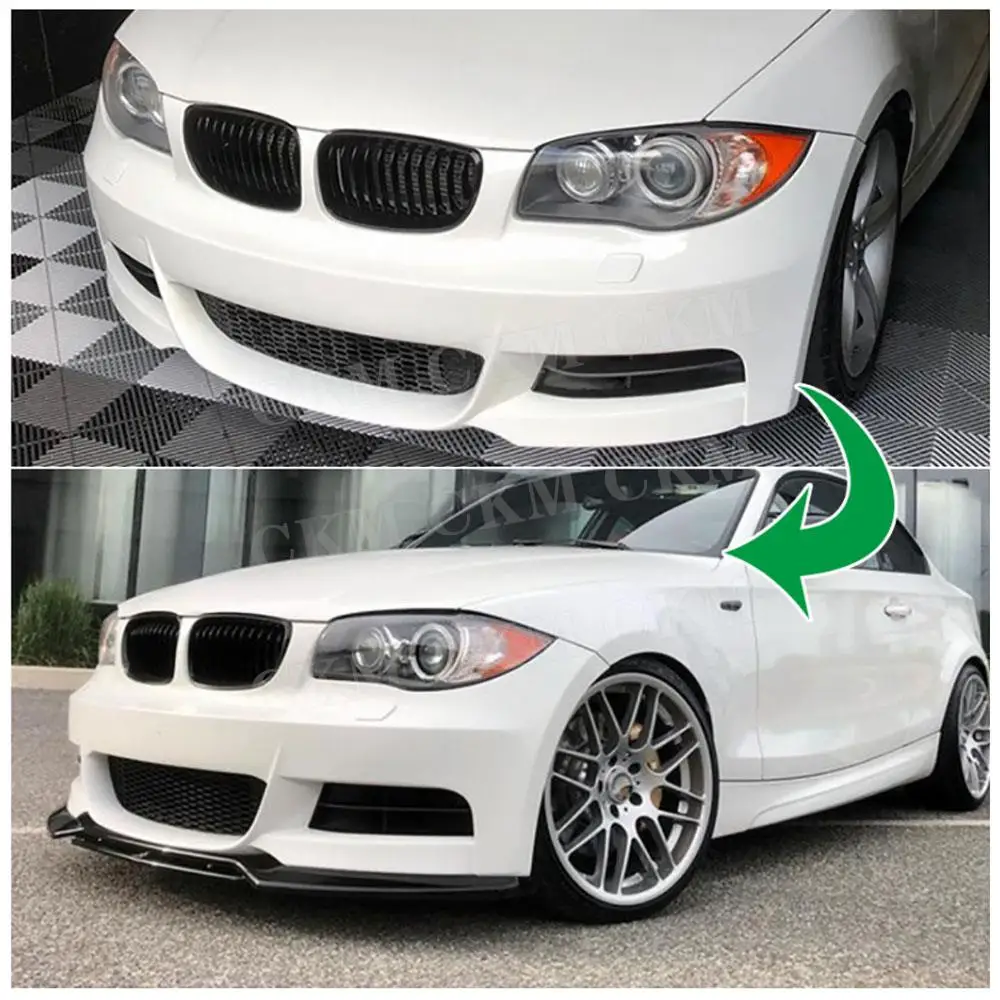 

ABS Material Front Spoiler Bumper Lip Guard Plate Splitters for BMW 1 Series E82 M Sport 2007 2008 2009 2010 Car Accessories