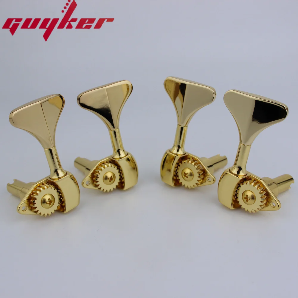 New Bass Tuners 1:20 Ratio Guitar Machine Gold Heads Guitar Tuning Key Pegs Open Gear