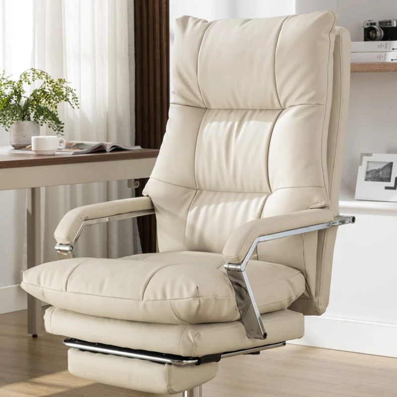 

Light luxury boss chair leather computer chair home comfort sedentary business office can lie down for lunch office