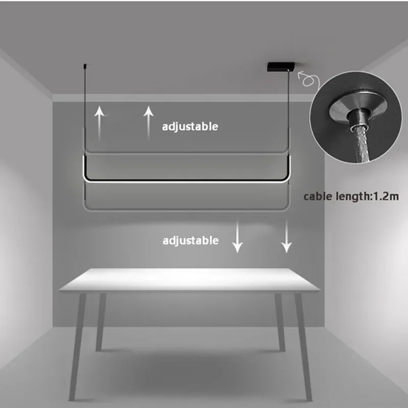 Imagem -05 - Modern Led Teto Lustre Luzes Pingente Minimalista Iluminação Lusters para Mesa Sala de Jantar Cozinha Decoração de Casa