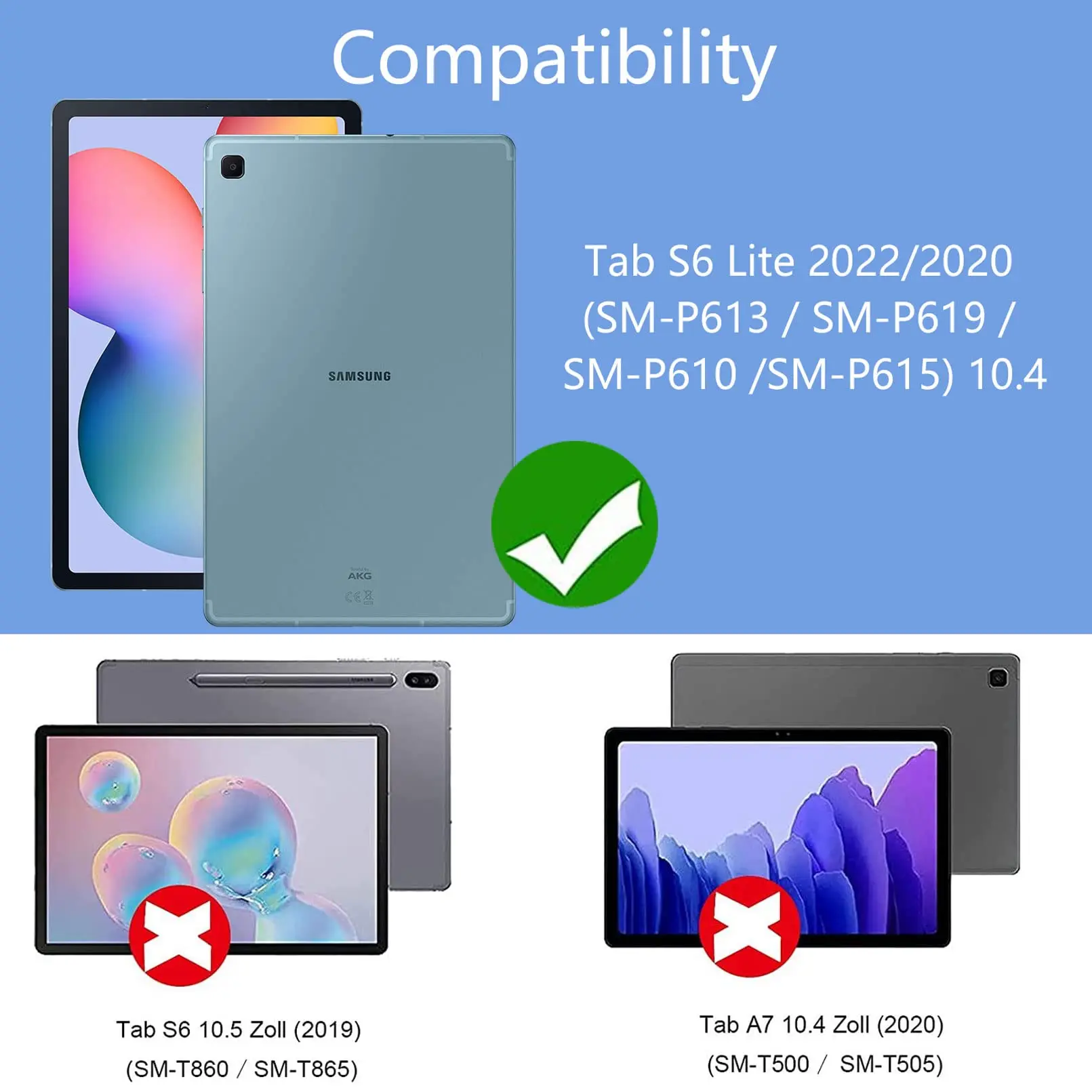 Case for Samsung Galaxy Tab S6 Lite ‎10.4inch SM-P610/P615/P613 2020/2022 Silicone Shockproof Protective Back Cover Transparent