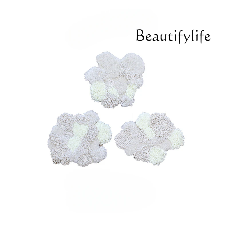 

Fiber Art | Art Handmade Carpet Plain Wool Splicing Desktop Decoration Premium Sense