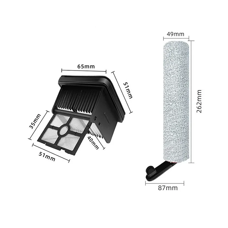 Dreame H12 Pro / H12 Plus / H12 Core Soft Brush Spare Parts Wet Dry Vacuum Cleaner Roller Hepa Filter Accessories