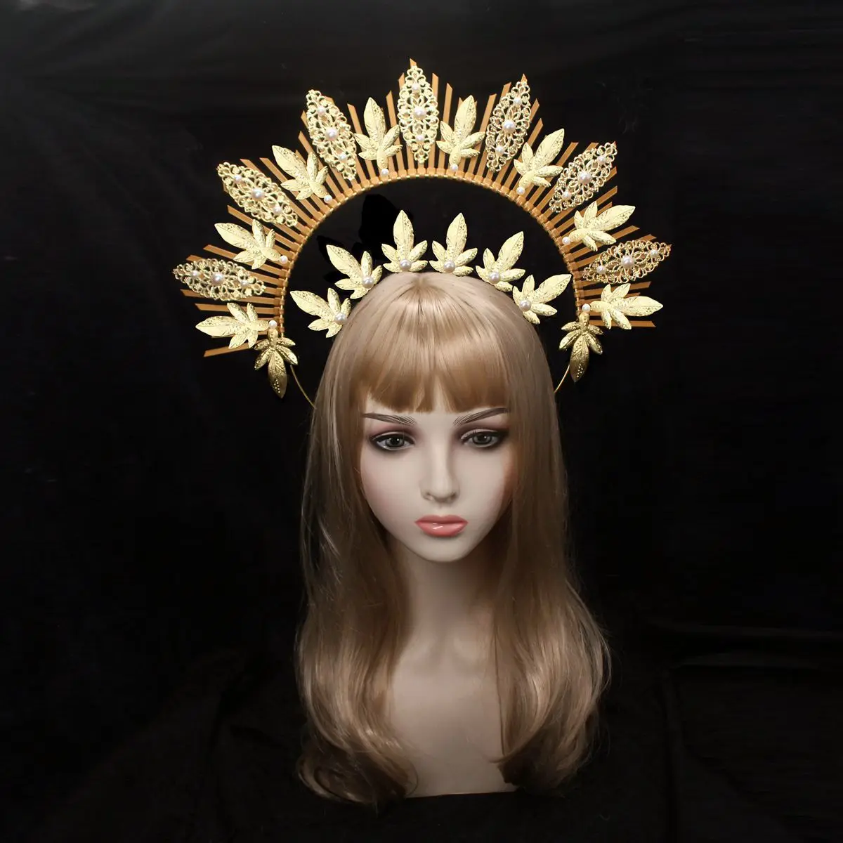 Sun Goddess Halo Crown Headpiece Queen Anna Baroque Tiara Headband Lolita Collection Gothic Accessories