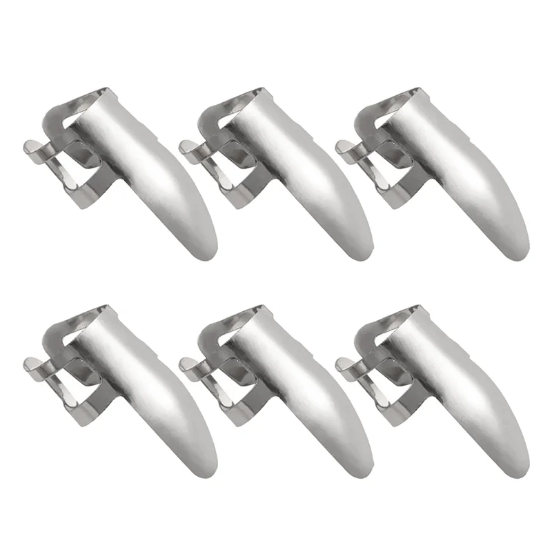 6Pc Adjustable Finger Thumb Picks Set Stainless Steel Finger Protective Finger Picks for Guitar Banjo Ukulele