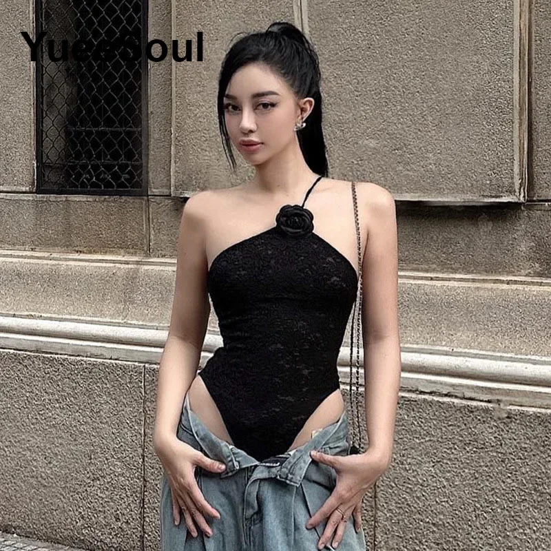 2024 New Women Bodysuit Summer One Pieces Sleeveless Hollow Out Transparent Sexy Body Suits Women Y2K Casual Daily Female Tops