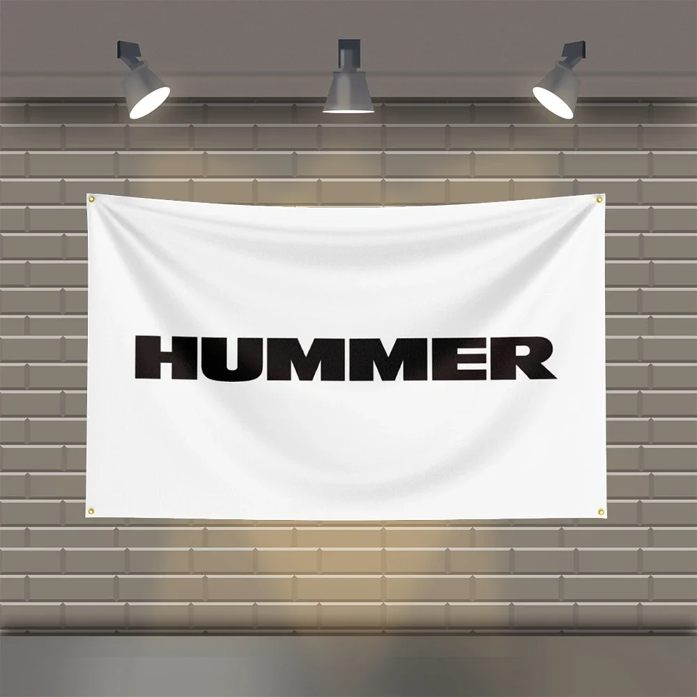 3x5 FT H-Hummers Racing  Flag Polyester Printed Cars Flags for Room Garage Decor