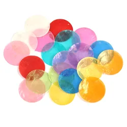 5/10pcs Colorful Round 2 Hole Shells Pendant Hanger DIY Jewelry Making Necklace Charms Gift Decoration Handmade Accessoires 50mm