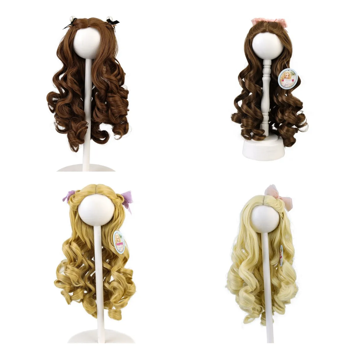 

MUZWIG Doll Hair for 18'' American Long Curly Hair Wigs for 18 Inch Dolls Girls 26-28cm Head DIY Doll Tress