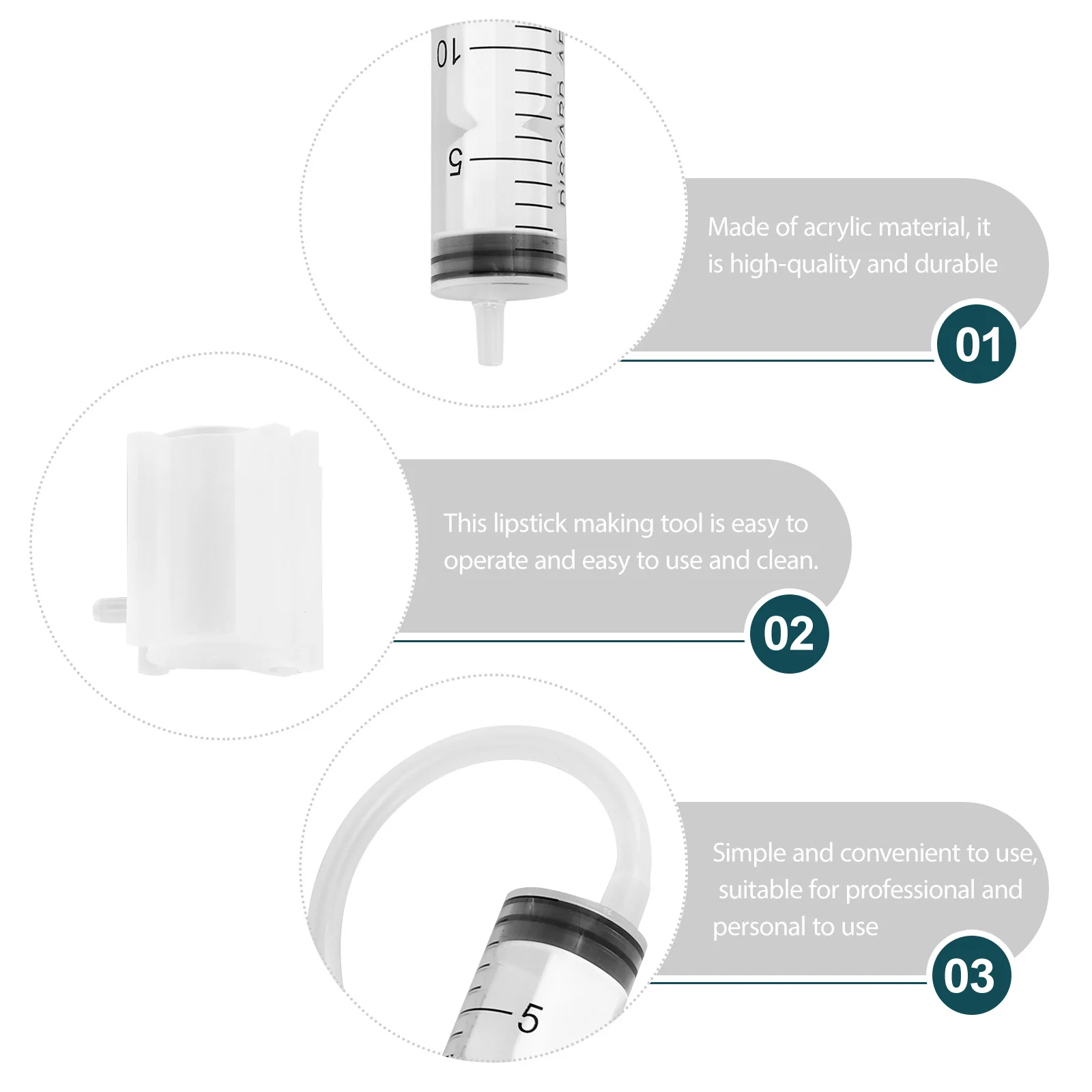 

2Pcs DIY Lipstick Making Mold Set Acrylic Lip Cream Casting Tool for Self-Made Lipstick Crafting Kit Women Birthday Gift Idea