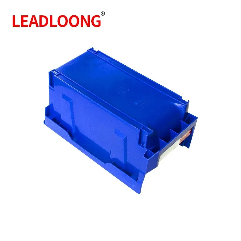 LEADLOONG V6 Stackable Box 4pcs 14.8*8.4*7in/37.7*21.3*18cm Garage Storage Bins Parts Assortment Storage Shelf