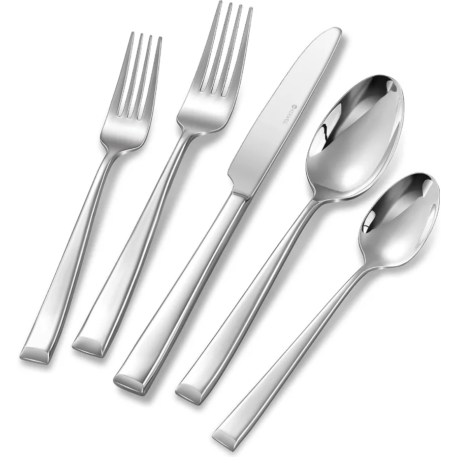 

Premium Imperial 20-Piece Silverware Set, Service for 4 – Heavy Duty 18/10 Stainless Steel Flatware, Dishwasher Safe for Elegant