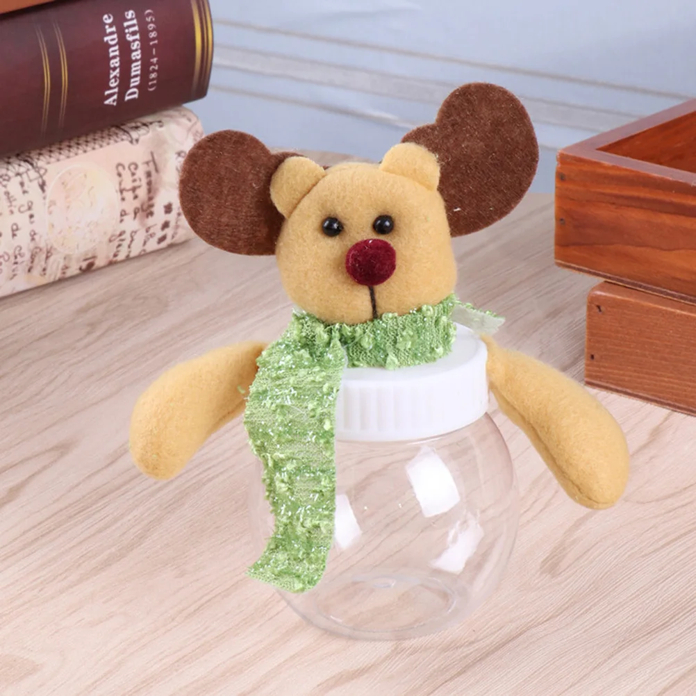 

3Pcs Jars Clear Christmas Cookie Box Lightweight Plastic Storage Containers Holiday PartyDecoration