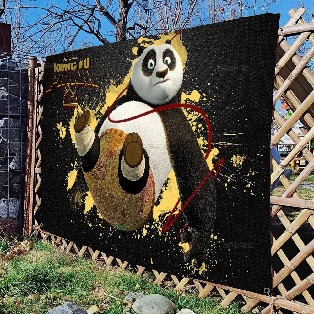 

K-Kung F-Fu P-Panda Retro Flags Multiple Choice Living Studio Booth Interior Decoration Banner