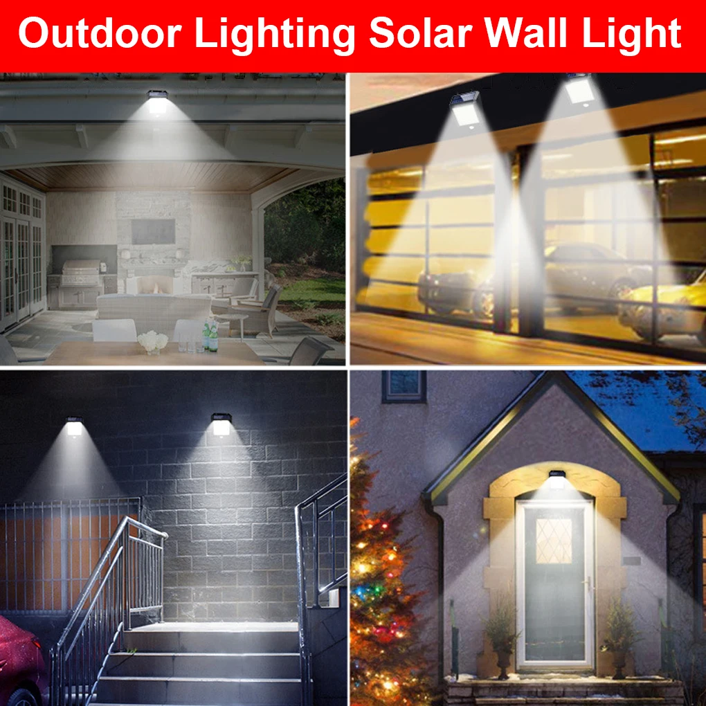 Human Sensing Wall Mounted Lamp, Luz Solar Powered, IP65 impermeável