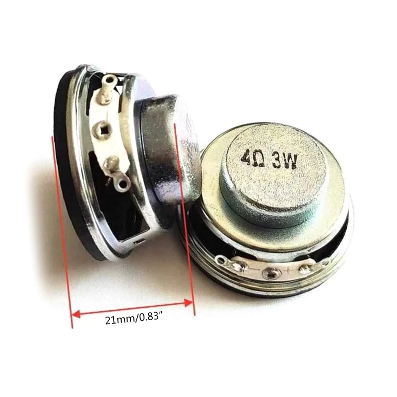 4021 Speaker 4 ohm 3W 3WwR Speaker Circle Shaped Stereo Woofer Loudspeaker for Notebook Laptop DIY Repair-2 Pieces