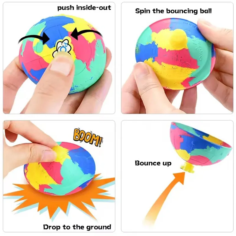 Novedad, cuenco que rebota, salta al aire libre, pelota de rebote, juguetes sensoriales para niños, recuerdos de fiesta de cumpleaños, regalos, rellenos de piñata, recompensas