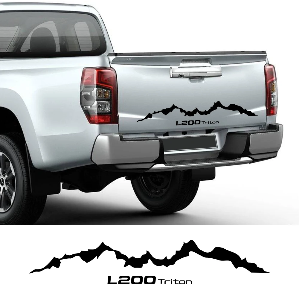 Pickup Rear Tail Sticker For Mitsubishi L200 Triton Truck Tailgate Mountain Style Cover Car Vinyl Decor Decal Auto Accessories