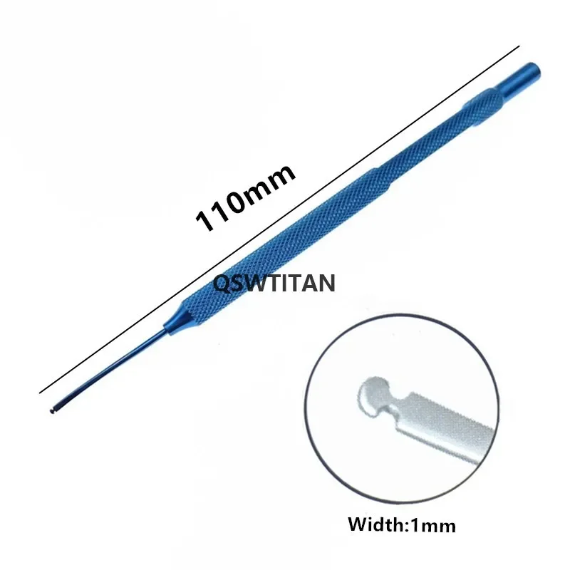 Titanium Koch Nucleus Spatula  Ophthalmic surgical instrument 11cm long  Hook tool pet surgical instrument 1pcs