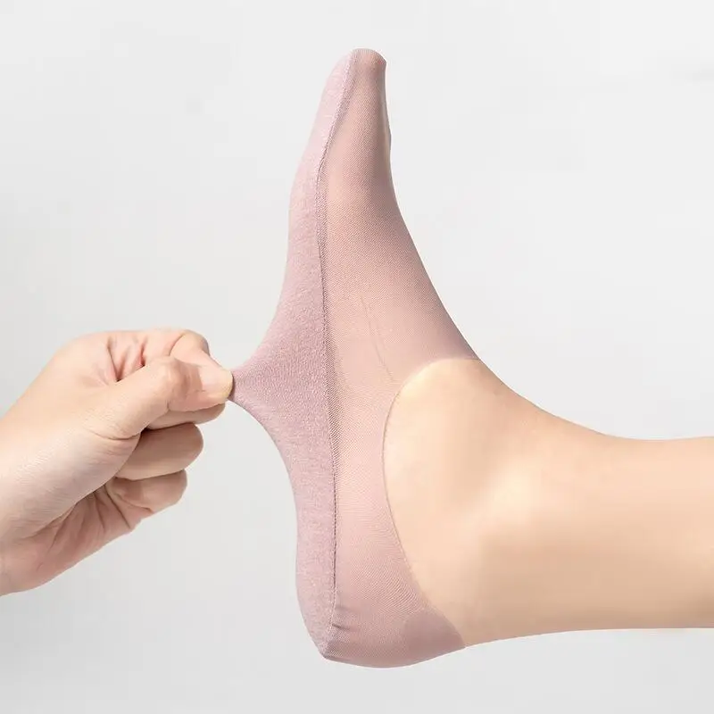 9 pairs of deep mouth invisible boat socks women's summer thin shallow mesh breathable non-slip ice silk mesh short socks