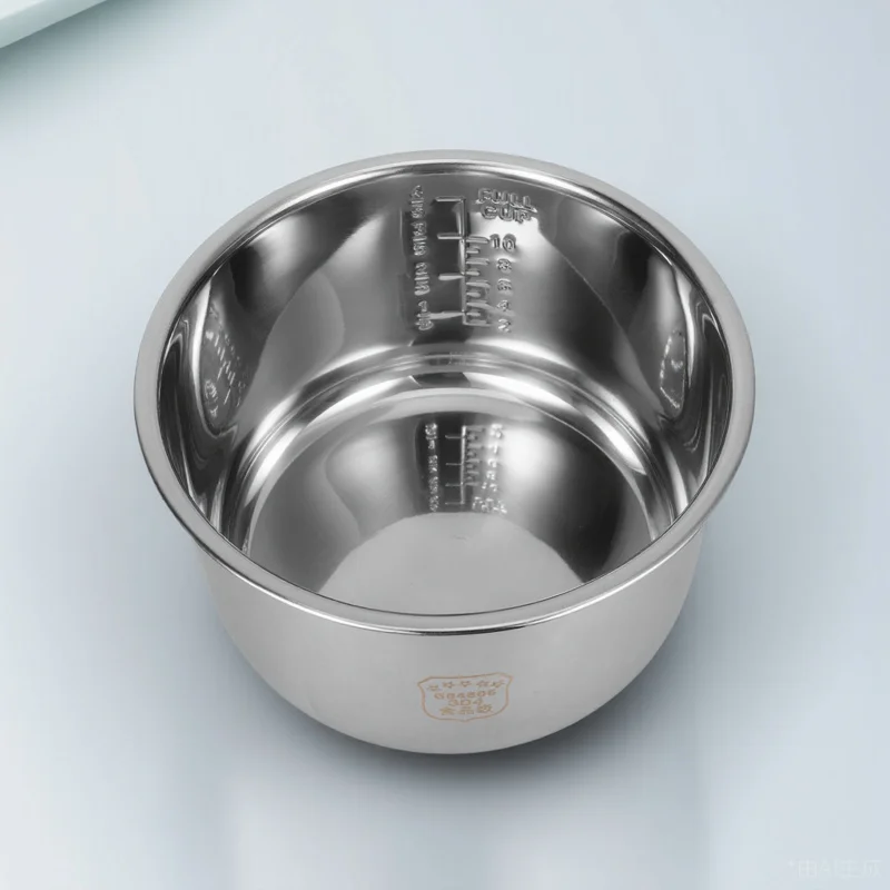 

Stainless Steel Rice Cooker Inner Pot Replacement Multi-Function Cooking Pot Large Capacity Oven Mold 5L Household Cooker