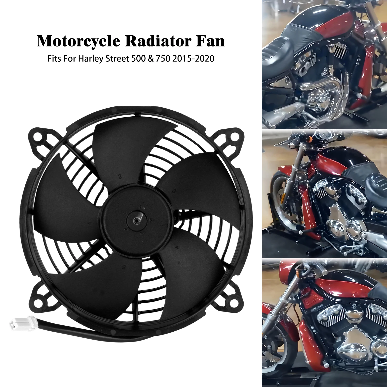 

Motorcycle Radiator Cooling Fan Engine Cooler Plastic Water Tank Fan For Harley Street 500 750 2015-2019 20 CoolFlow Cooling Fan