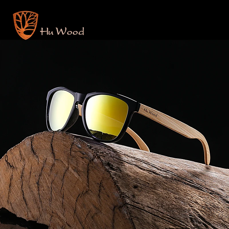 Hu Wood Brand Design Bamboo Sunglasses For Women  UV400 Lenses Driving Shade Mens Sunglasses Eyewear gafas de sol hombre GR8012