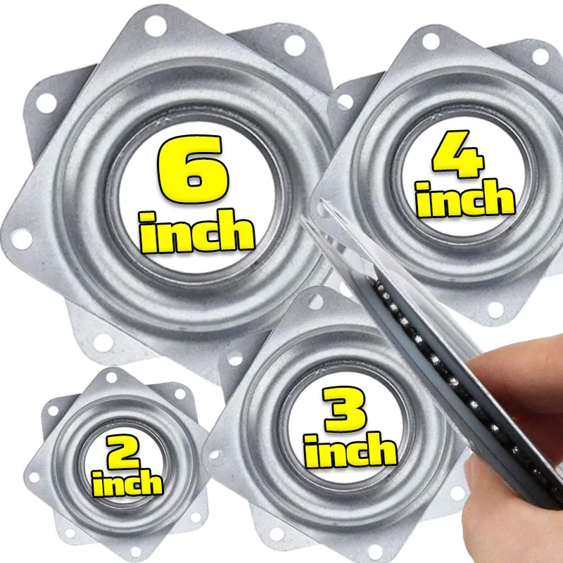 360Degree Rotating Bearing Plate Metal Swivel Turntable Base Rustproof Furniture Turntable Bearings Plate For Office Chair Table