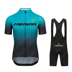 Team 2025 Cycling Jersey Set Maillot Cycling Clothing Road Bike Suit Mountain Bicycle Shirt Bib Shorts MTB Ropa Merida