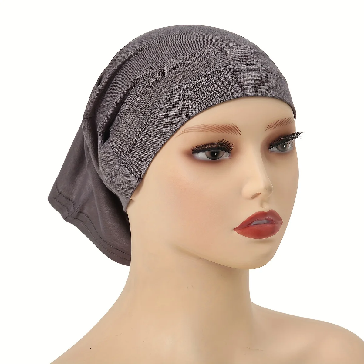 Fahion Muslim Hijab Caps Women\'s Headscarf Hat Chemo Hats Hair Care Solid Color Turban Bonnet Adjustable