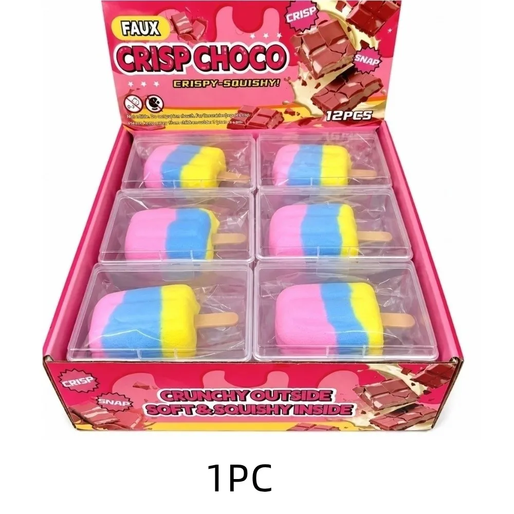 New Crunchy Sound Crispy Squeeze Toys Wax Skin Colorful Sensory Fidget Toy Rainbow Candy Handmade Wax Coating Stress Relief Toys