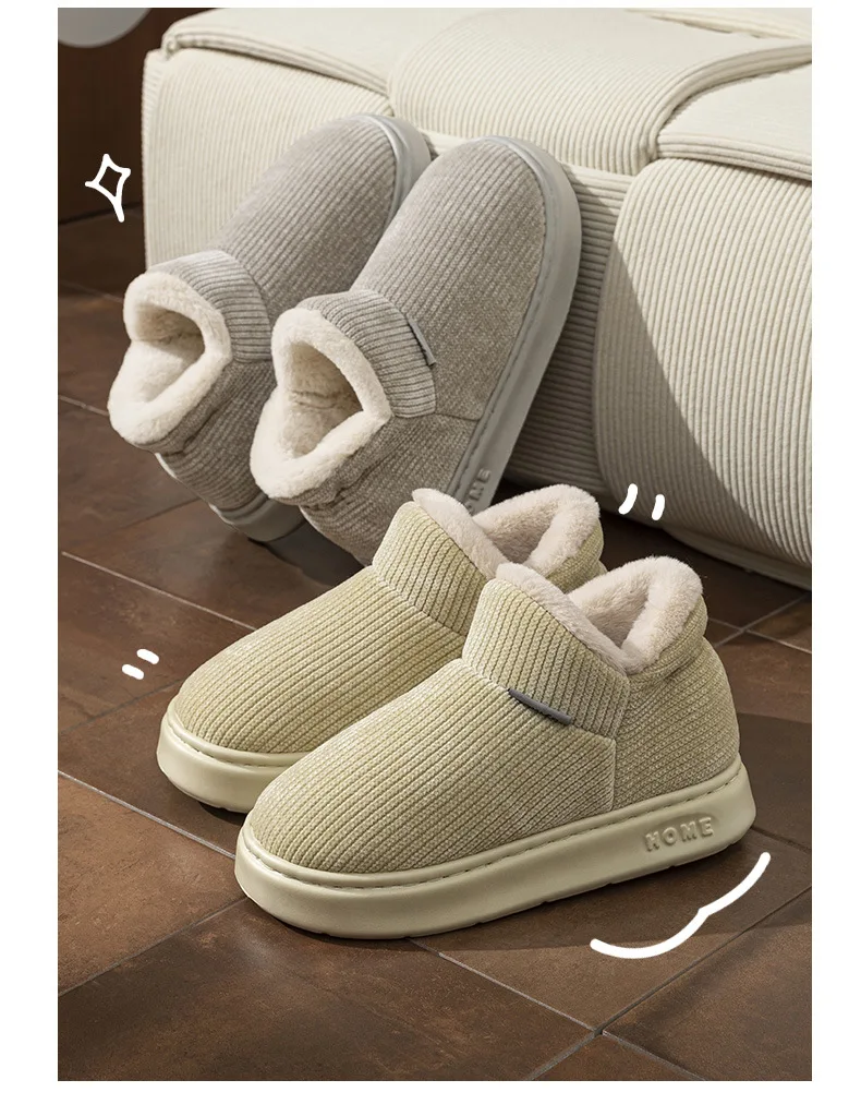 Herren-Plattformschuhe in Übergröße, EVA-Anti-Rutsch-Dicksohle, Winter-Warm-Plüsch-Hausschuhe für den Heimgebrauch, Indoor-Komfort – Detail 13
