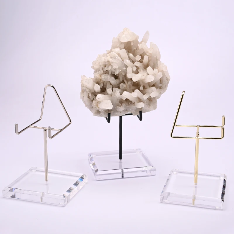 Larger Factory Supply Metal Background Stand Metal Frame Stand in Low Price Crystal Stone Display Mineral Holder Display Rack
