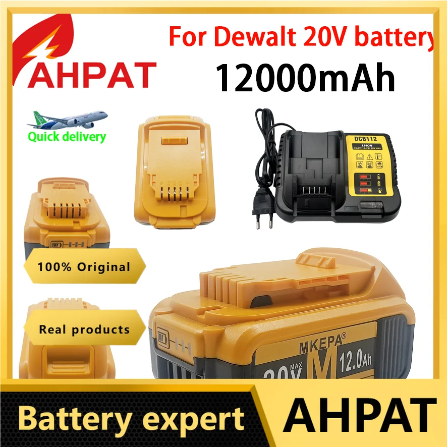2026 الأصلي DCB200 20 فولت 12000 مللي أمبير لبطارية ديوالت أداة الطاقة DCB206 20 فولت 18 فولت بطارية DCB184 DCB182 DCB181 DCB201 DCB205 DCB204