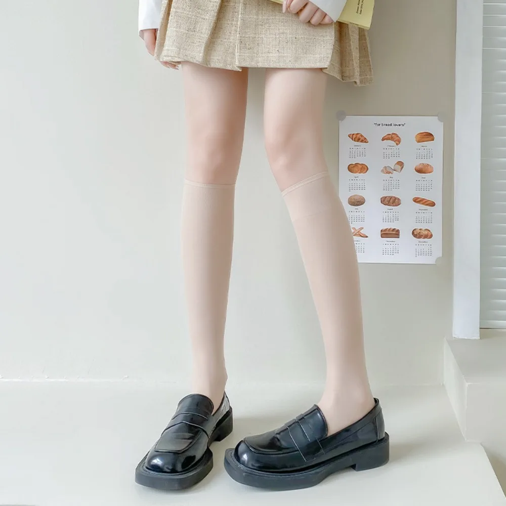 ストッキング夏用薄い女性用黒ストッキング女性用アンチフックシルク耐久性のある-jk-風カーフソックスストッキングニーソックス