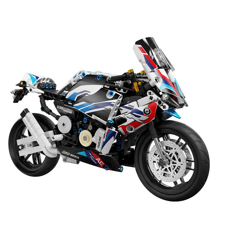 Taigao-construcción de una motocicleta Le T3042 para niños, moc 1000RR, 592 piezas, montaje mecánico, bloques de construcción, niños, juguetes