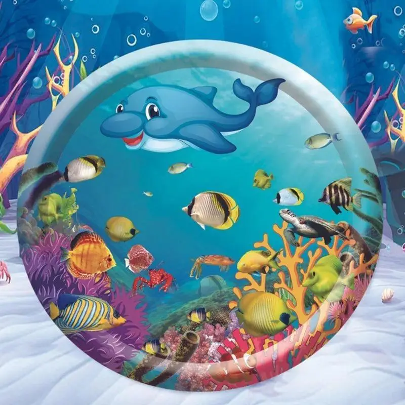 

Pet Water Sensory Mat Summer Pet Bed Water Play Mat Inflatable Water Play Mat Pet Cooling Bed Round Water Sensory Pad For Small