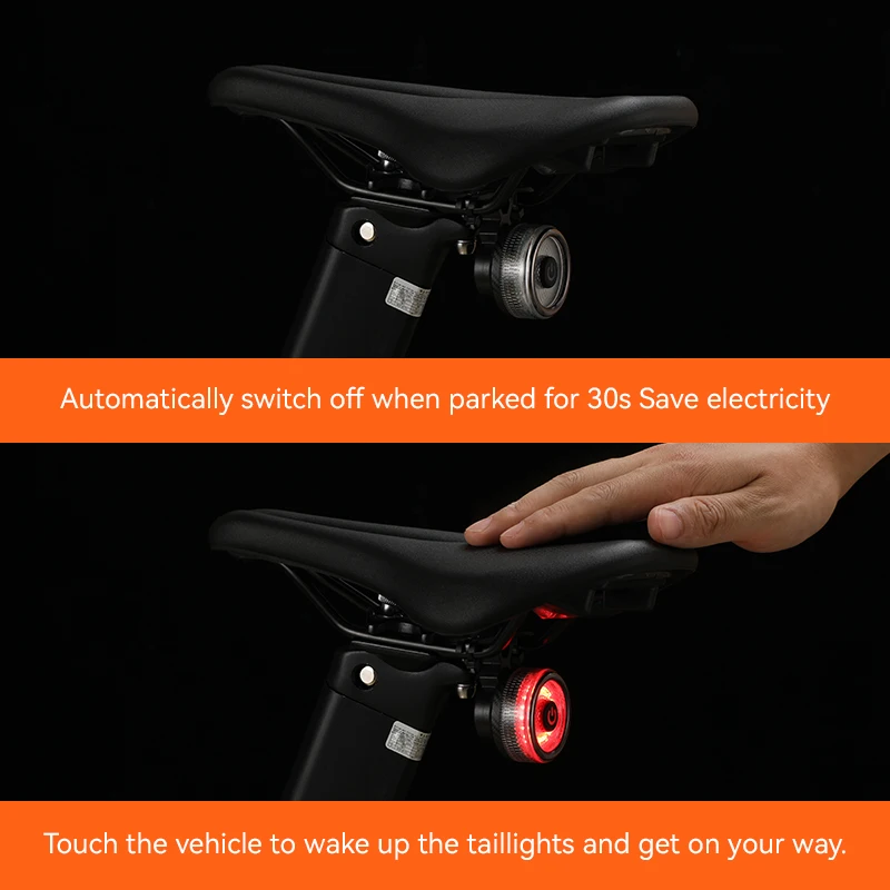 OFFBONDAGE Bicycle Smart Sensing Brake Tail Light LED USB Rechargeable MTB Road Bike High Cycling Light Cycling Accessories