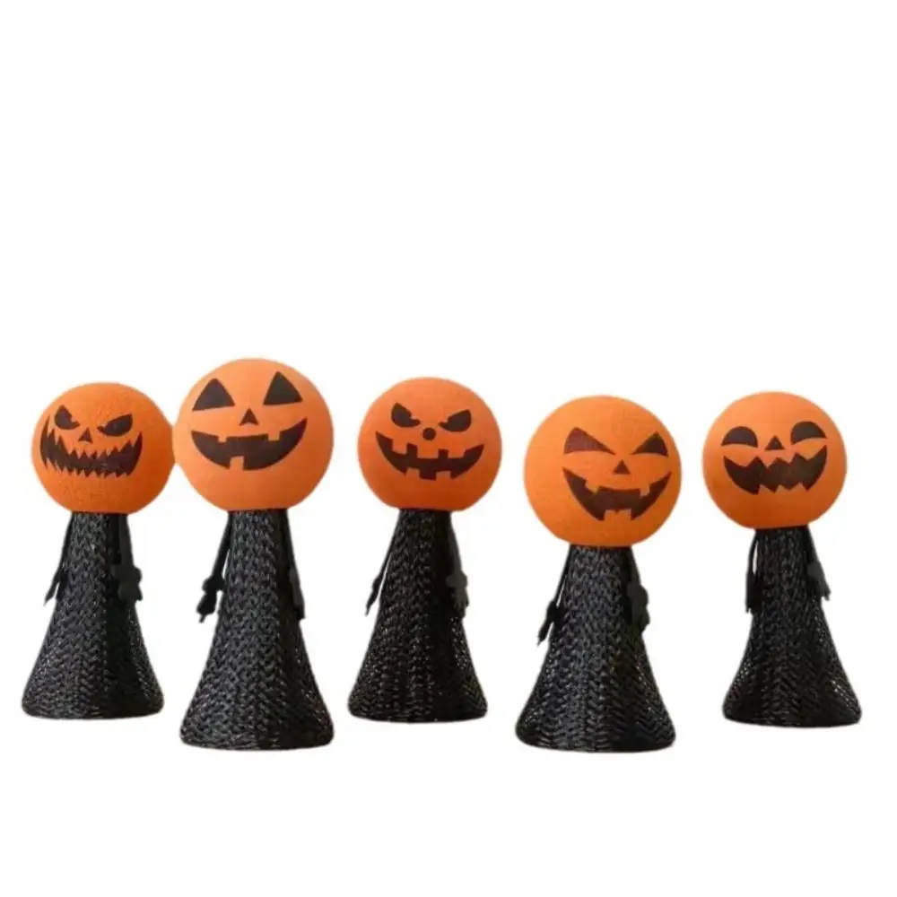 Pompoenhoofd Halloween Springpop Halloween EVA Halloween Stuiterende Elf Plastic Pop Lente Zwart Stuiterend Springen Pompoenspeelgoed