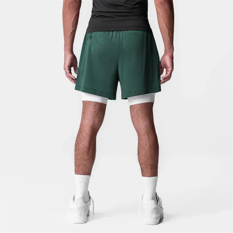 1 PC Summer Men's Running Shorts Quick Dry Training Gym Fitness Jogging Lined Short License To Breathable Fitness Train Pants