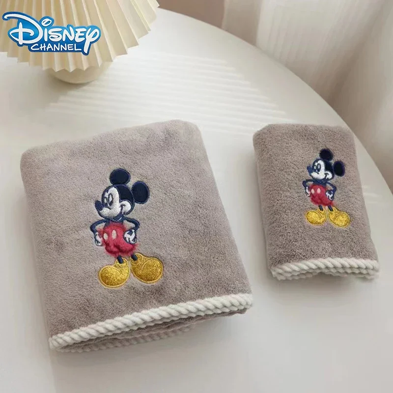 Disney Stitch Towel Bath Towel Set Cartoon Mickey Mouse Coral Fleece Towel Donald Duck Shawl Party Gift Birthday Cute