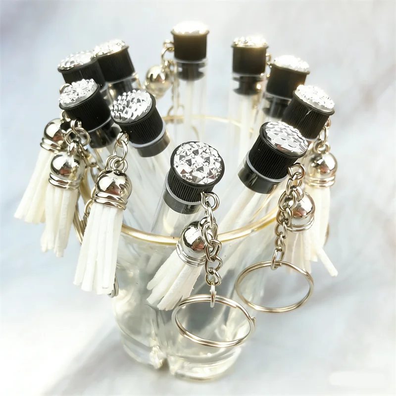 Pink Gold Eyelash Brush Tube With Keychain & Tassel Lash Extension Makeup Brush Eyebrow Comb Beauty Tool view 4