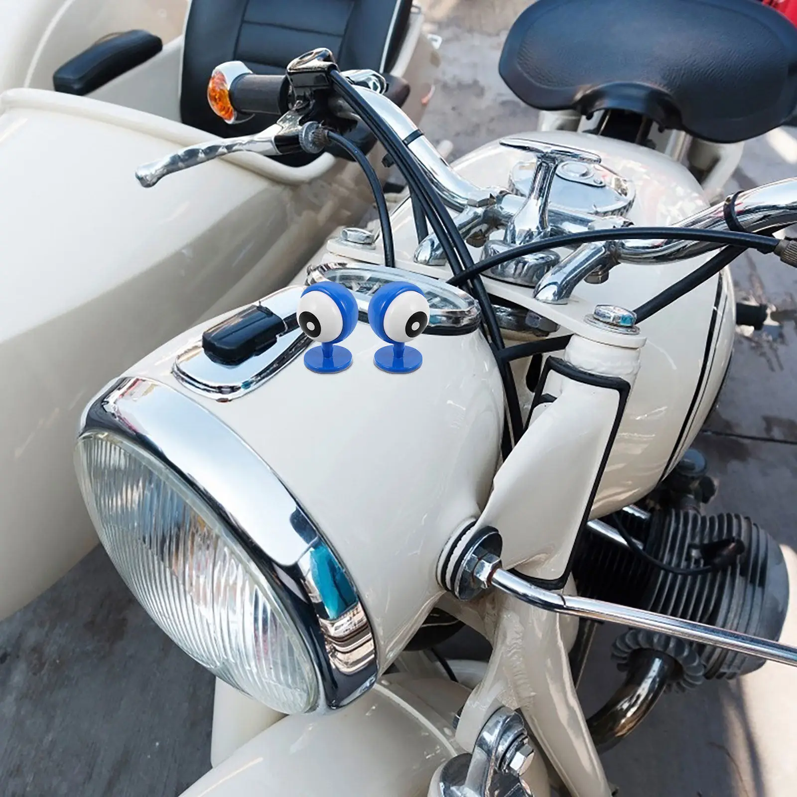 

1Pair Blue Eye Adorable Motorcycle Decoration Unique Accessories for Women Snowboarding Skiing Bike