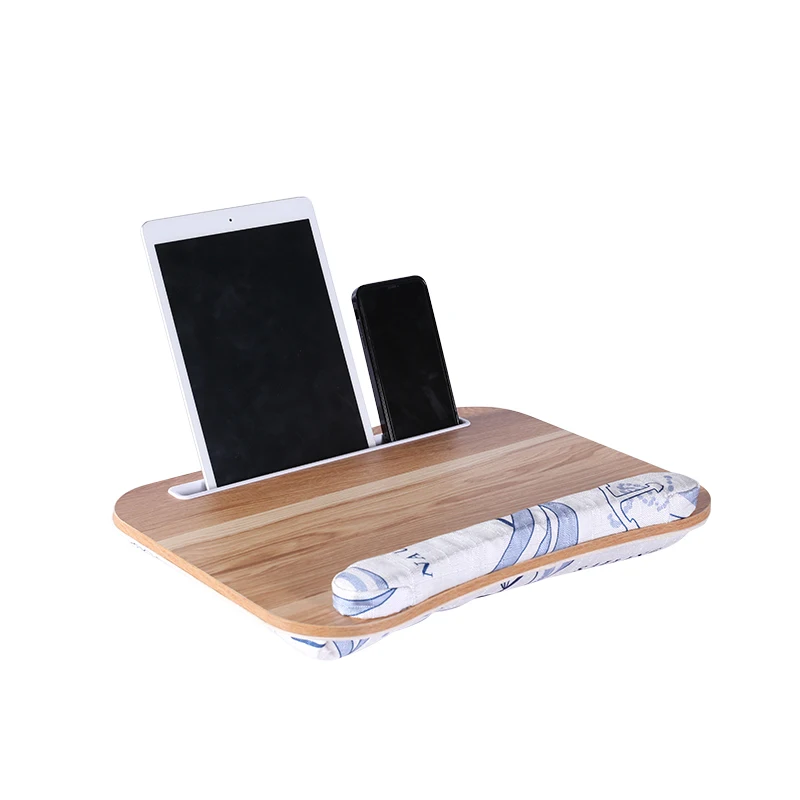 Mumucc RenZhuo,Tablet and Mobile Phone Slot Laptop Desk In Dormitory, Small Table with Foam Pillow Office Furniture Laptop Stand